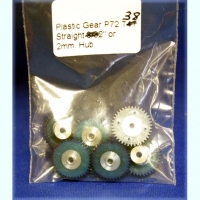 S&K GEAR 72 PITCH, 38T, 0° angle, 2 mm axle, Ø14.2 mm. - #SK38722
