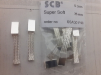 SCB High quaility braids SUPER SOFT (sizes: 4,0 x 0,5 mm х 26 mm), silver plated, 5 pair - #SSAGO01100
