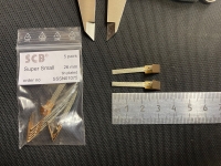 SCB High quality braids SUPER SMALL (sizes: 2,8 x 0,35 mm х 26 mm), tin plated, 5 pairs - #SSSN01075