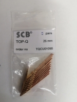 SCB High quality braids TOP-Q (sizes: 4,0 x 0,35 mm х 26 mm), 5 pair - #TQCU01090