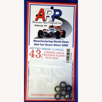 ARP Plastic spur Gear 72 pitch, 43T, 2° angle, 3/32" axle, 1 cd. (6 pcs.) - #ARP7243SP