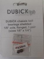 DUBICK Axle ballbearing 1/8" x 1/4" (3.15 mm x 6.35 mm), sheilded, flanged, pair - #DE719