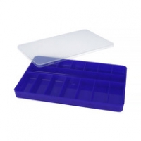 ZHB Organiser 145×232×23 mm, blue, w/transparent cover, plastic