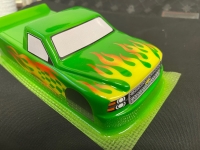 OLEG Custom Painted 1/24 NASCAR Pick Up for 4" chassis Green, w/window and front stickers, PVC .02" (0.4 mm), with paint mask - #01455Green
