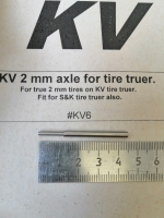 KV 2 mm axle for tire truer (KV, S&K, BSV, Kolhoza, Hudy) - #KV6