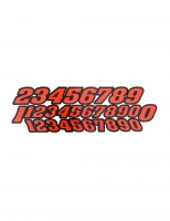 JK Stock car numbers, red - #S7