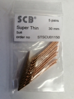 SCB High quality braids SUPER THIN soft (sizes: 3,9 x 0,55 mm х 30 mm), 5 pair - #STSCU01150