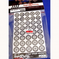 TAYLORACING FRONT WHEEL STICKERS, set for 20 bodies, cut out along the counter - #006