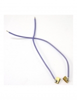 JK Lead wire 20Ga (section 0,52 mm²), purple, with soldered on clips - #U68SC