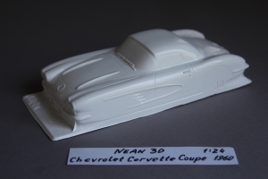 NeAn Кузов "Чайник" Chevrolet Corvette Coupe 1960, Lexan толщиной 0.25 мм - #30-L
