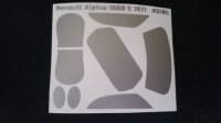 SLOTRACINGSHOP Комплект малярных масок для кузова  Renault Alpina 1800 S 1971 - #PM-05