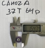 CAHOZA Просверленная шестерня 64 pitch (0,4 модуль), 37 зубов, прямая , под ось 3/32", Ø15.47 мм