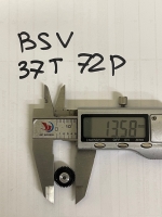 BSV Шестерня 72 pitch (0.35 модуль) 37 зубов, прямая, под ось 2 мм, Ø13.58 мм - #BSV72372