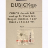 DUBICK Прецизионный подшипник 2 х 5 х 2,3 мм, с фланцем закрытый, 7 шариков, пара - #608