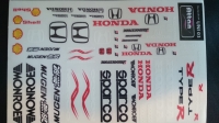 Набор наклеек на кузов Racing decals UNI 03, с вырезанным контуром, лист 167 х 110 мм - #UNI 03