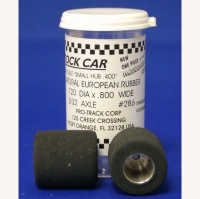 PRO-TRACK Колеса модели NATURAL EUROPEAN RUBBER на ось 3/32" (2.36 мм), диа. 18.28 мм, шириной 20.3 мм на магниевых дисках, пара - #286