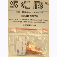 SCB Щётки в токосъёмник HIGH SPEED (размеры 4,90 x 0,65 мм), 5 пар - #HSCU01205