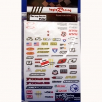 Набор наклеек на кузов Racing decals #002, с вырезанным контуром, лист 167 х 110 мм - #002
