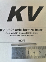 KV Ось 3/32" (2.36 мм) для станков обработки шин KV, S&K, BSV, Kolhoza, Hudy - #KV7